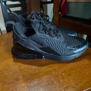 Nike Airs, All Black, Worn a couple of times, size 5 in big boys $60